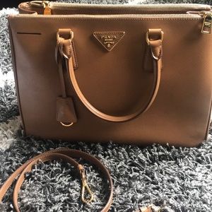 Prada Saffiano Lux Double Zip Galleria Tote